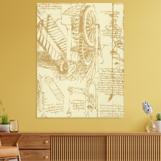 Leonardo Da Vinci Kunstwerk Canvas Afdruk (Insitu (Woonkamer))