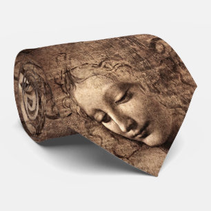 Leonardo Da Vinci La Scapigliata Kunst Zijden Knoo Stropdas