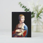 Leonardo da Vinci Lady met een Ermine Briefkaart (Staand voorkant)