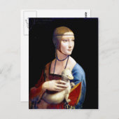 Leonardo da Vinci Lady met een Ermine Briefkaart (Voorkant / Achterkant)