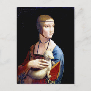 Leonardo da Vinci Lady met een Ermine Briefkaart