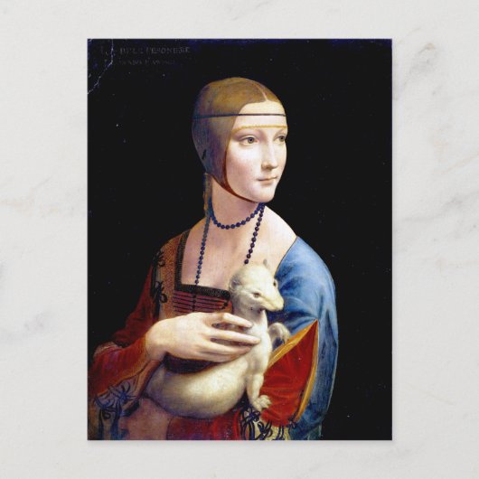 Leonardo da Vinci Lady met een Ermine Briefkaart (Voorkant)