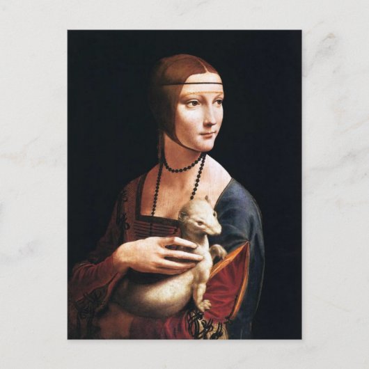 Leonardo Da Vinci Lady met een Ermine-Briefkaart Briefkaart (Voorkant)