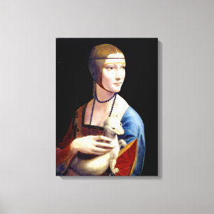 Leonardo da Vinci Lady met een Ermine Canvas Afdruk