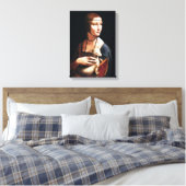 Leonardo Da Vinci Lady met een Ermine Canvas Wrap (Insitu (Slaapkamer))