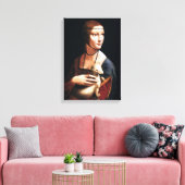 Leonardo Da Vinci Lady met een Ermine Canvas Wrap Afdruk (Insitu (Woonkamer))