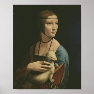 Leonardo da Vinci Lady met een Ermine Poster