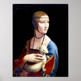 Leonardo da Vinci Lady met een Ermine Poster
