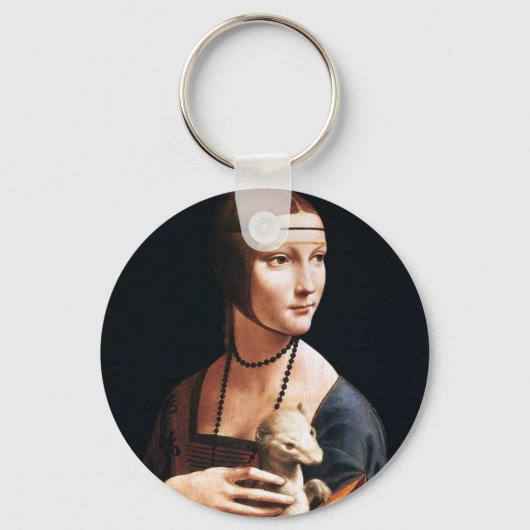 Leonardo Da Vinci Lady met een Ermine-Sleutelhange Sleutelhanger (Voorkant)