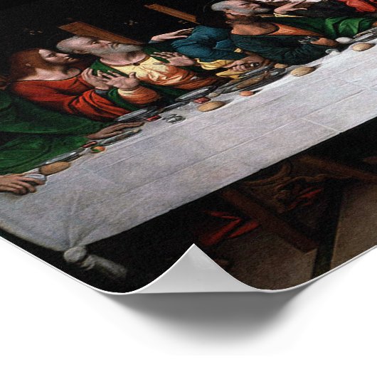 Leonardo da Vinci - Last Supper Renaissance Art Poster (Hoek)