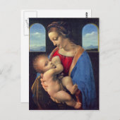Leonardo da Vinci - Madonna Briefkaart (Voorkant / Achterkant)