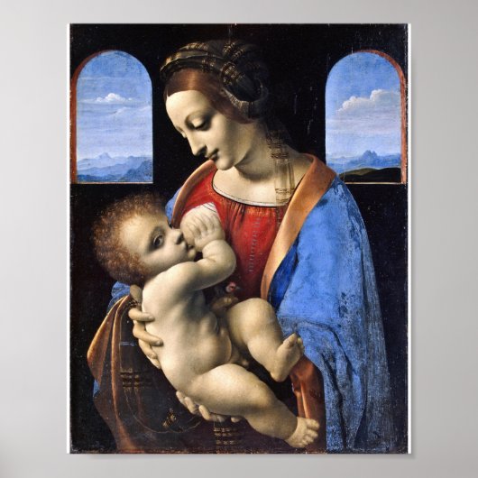 Leonardo da Vinci - Madonna en het kind Poster (Voorkant)