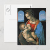 Leonardo da Vinci Madonna Litta Briefkaart (Voorkant / Achterkant)