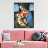 Leonardo da Vinci Madonna Litta Canvas Afdruk (Insitu (Woonkamer))