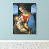 Leonardo da Vinci Madonna Litta Canvas Afdruk (Insitu (Houten vloer))