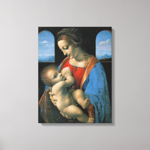 Leonardo da Vinci Madonna Litta Canvas Afdruk