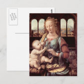 Leonardo da Vinci - Madonna met de annatie Briefkaart (Voorkant / Achterkant)