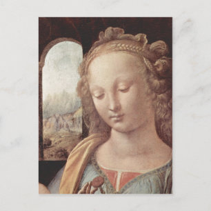 Leonardo da Vinci Madonna mit der Nelke, detail: M Briefkaart