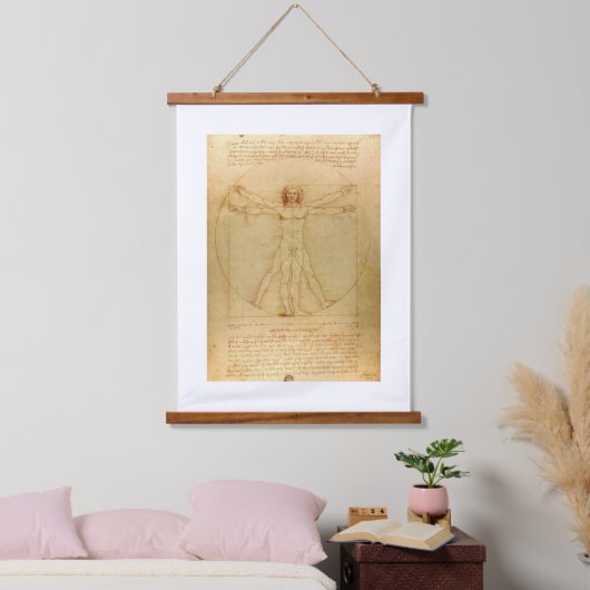 Leonardo da Vinci, Man van Vitruvius, gulden snede Hangend Wandkleed (Slaapkamer)