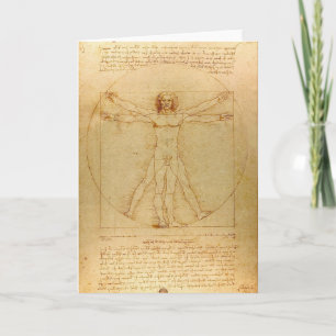 Leonardo da Vinci, Man van Vitruvius, gulden snede Kaart