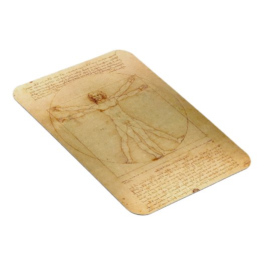 Leonardo da Vinci, Man van Vitruvius, gulden snede Magneet (Rechterzijde)