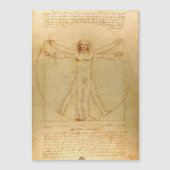 Leonardo da Vinci, Man van Vitruvius, gulden snede Magnetische Uitnodiging (Voorkant)