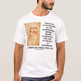 Leonardo da Vinci Mechanics Mathematische wetensch T-shirt