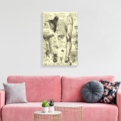 Leonardo da Vinci  Menselijke Anatomie Larynxbeen Canvas Afdruk (Insitu (Woonkamer))