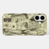 Leonardo da Vinci  Menselijke Anatomie Larynxbeen Case-Mate iPhone Case (Achterkant (horizontaal))
