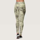 Leonardo da Vinci  Menselijke Anatomie Larynxbeen Leggings (Achterkant)