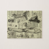Leonardo da Vinci  Menselijke Anatomie Larynxbeen Legpuzzel (Horizontaal)