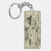 Leonardo da Vinci  Menselijke Anatomie Larynxbeen Sleutelhanger (Voorkant Links)