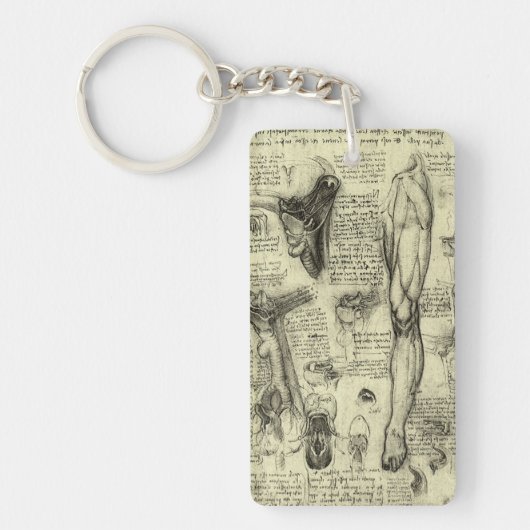 Leonardo da Vinci  Menselijke Anatomie Larynxbeen Sleutelhanger (Voorkant)