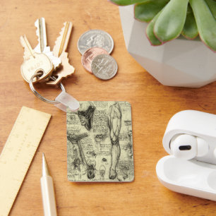 Leonardo da Vinci  Menselijke Anatomie Larynxbeen Sleutelhanger