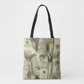 Leonardo da Vinci Menselijke Anatomie Larynxbeen Tote Bag (Voorkant)