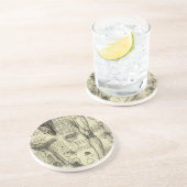 Leonardo da Vinci  Menselijke Anatomie Larynxbeen Zandsteen Onderzetter (Zijkant)