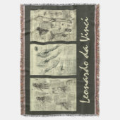 Leonardo da Vinci Menselijke Anatomie Schetsen Deken (Voorkant Verticaal)