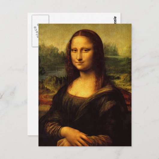 Leonardo da Vinci, Mona Lisa Briefkaart (Voorkant / Achterkant)