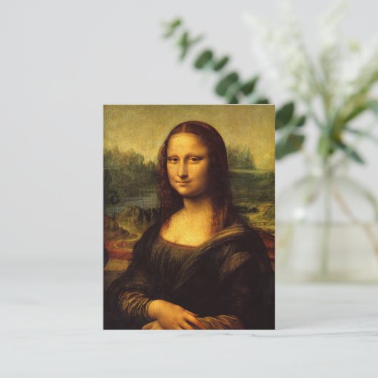 Leonardo Da Vinci Mona Lisa Briefkaart (Staand voorkant)