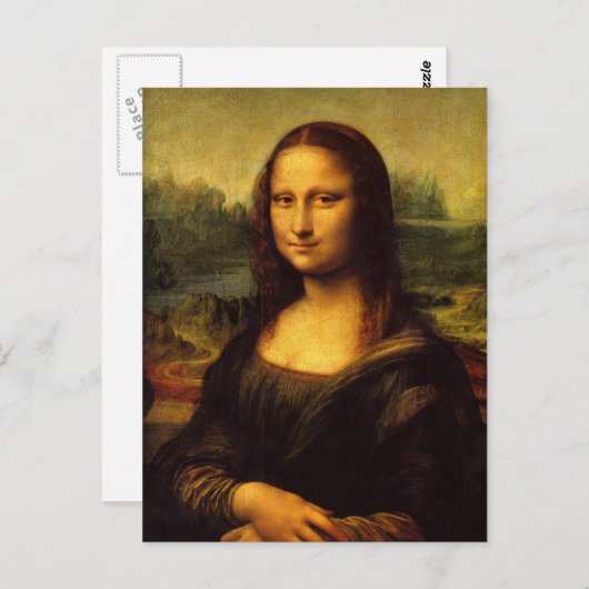 Leonardo Da Vinci Mona Lisa Briefkaart (Voorkant / Achterkant)