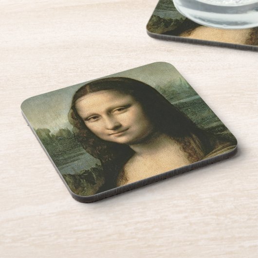 Leonardo da Vinci | Mona Lisa, c.1503-6 Bier Onderzetter (Linkerzijde)