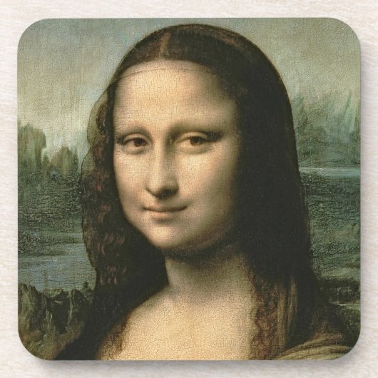 Leonardo da Vinci | Mona Lisa, c.1503-6 Bier Onderzetter (Voorkant)