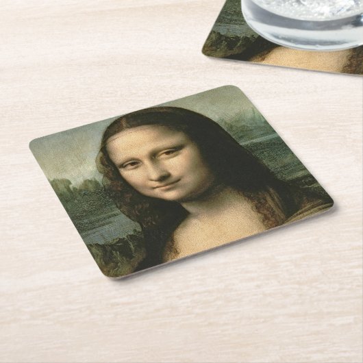 Leonardo da Vinci | Mona Lisa, c.1503-6 Kartonnen Onderzetters (Schuin)