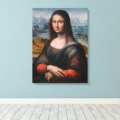 Leonardo da Vinci | Mona Lisa Canvas Afdruk (Insitu (Houten vloer))