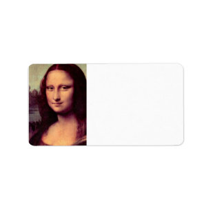 Leonardo da Vinci - Mona Lisa (Detail) Etiket