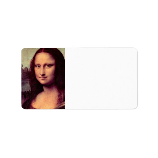 Leonardo da Vinci - Mona Lisa (Detail) Etiket (Voorkant)