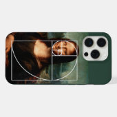Leonardo da Vinci Mona Lisa Fibonacci-reeks iPhone Hoesje (Achterkant horizontaal)
