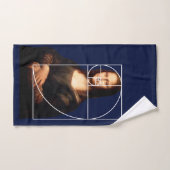 Leonardo da Vinci Mona Lisa Fibonacci sequentie Bad Handdoek (Handdoek)
