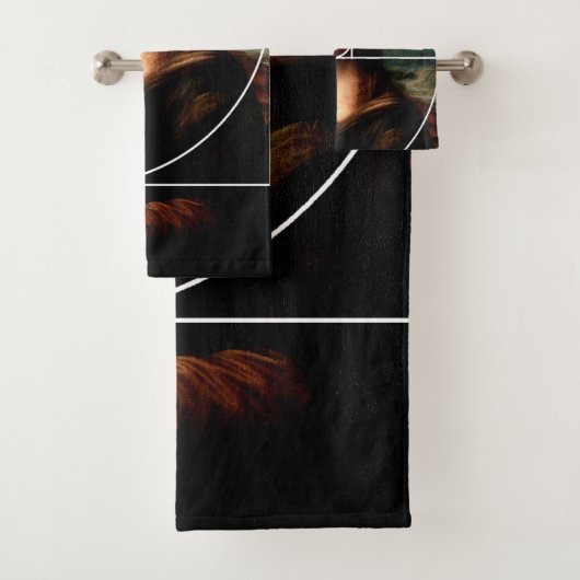 Leonardo da Vinci Mona Lisa Fibonacci sequentie Bad Handdoek (Insitu)