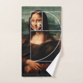 Leonardo da Vinci Mona Lisa Fibonacci sequentie Bad Handdoek (Handdoek)